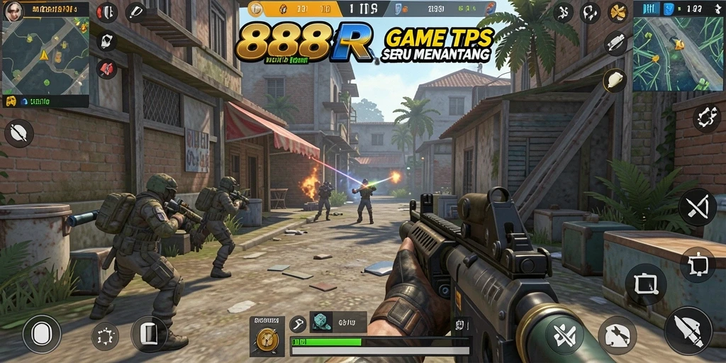 Tampilan gameplay seru dan mendebarkan dari 888R yang penuh aksi.