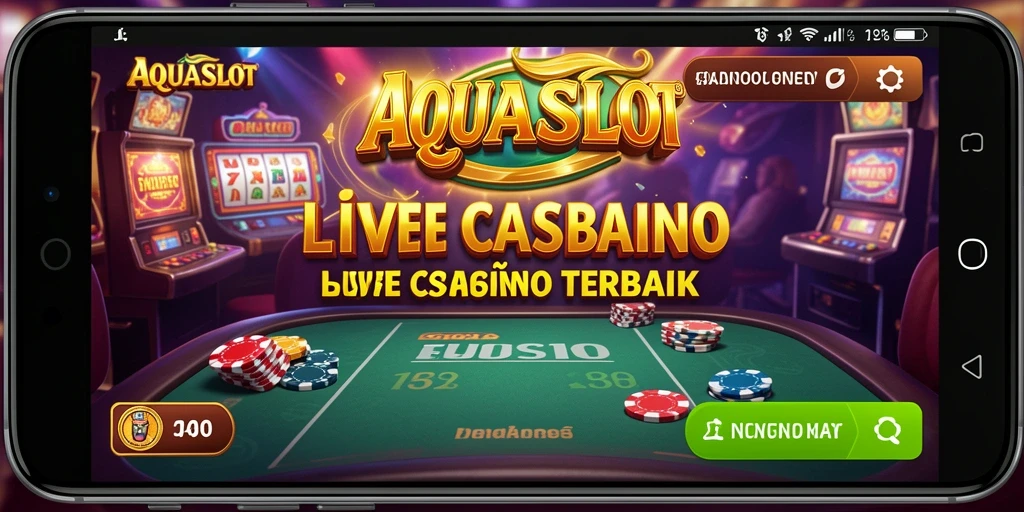Tampilan gameplay menarik dari AQUASLOT dengan dealer live.