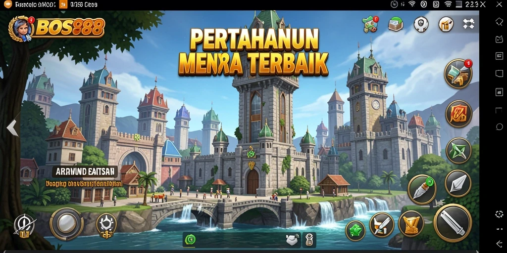 Screenshot gameplay BOS88 menampilkan aksi menara yang mendebarkan.