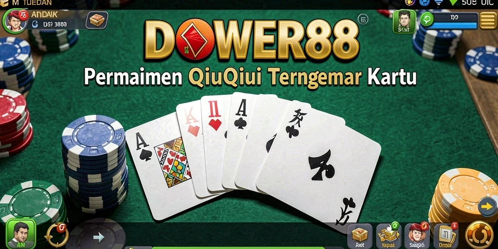 Tampilan gameplay seru QiuQiu di DOWER88.