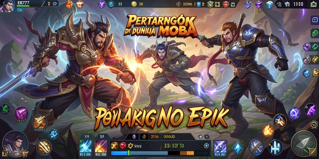 Tampilan seru dari pertempuran di ER777 dengan berbagai hero.