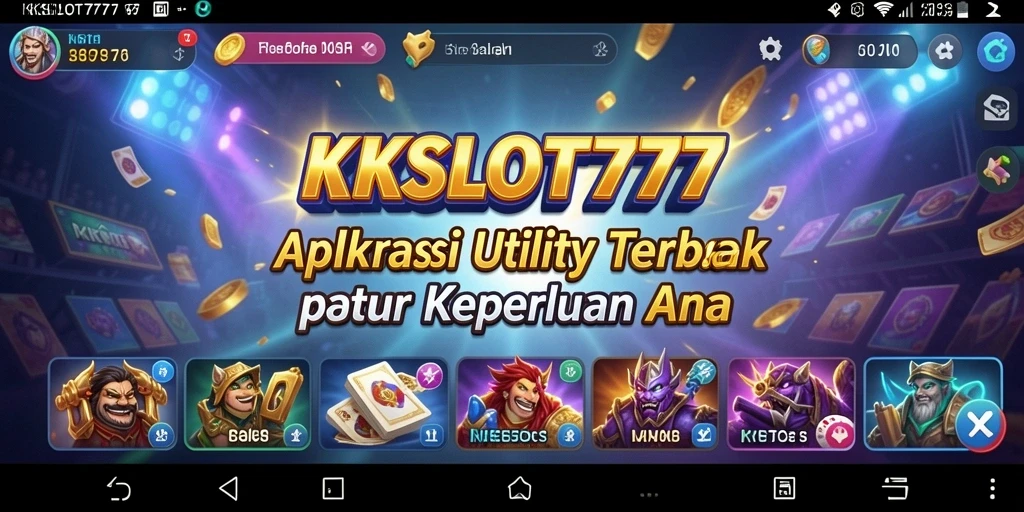 Screenshot KKSLOT777 menampilkan interface aplikasi Utility yang minimalis dan intuitif.
