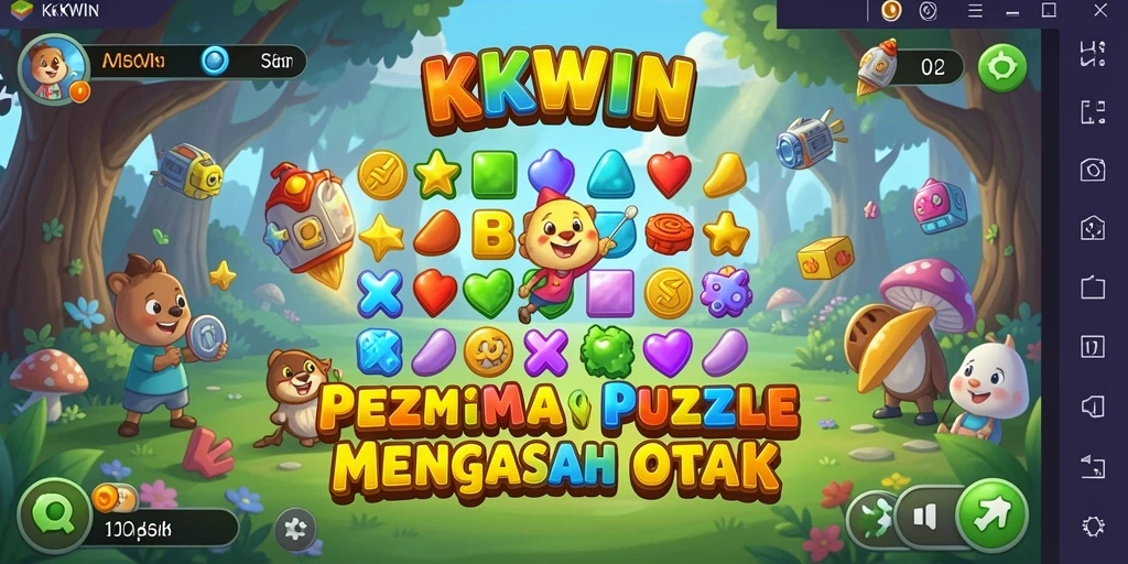 Tampilan gameplay KKWIN menantang dengan berbagai level Puzzle menarik.