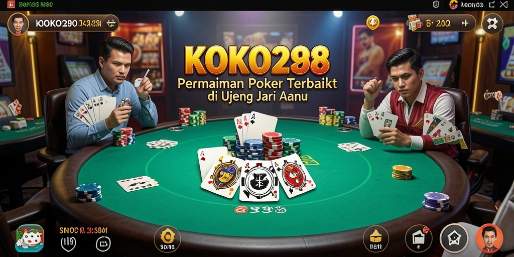 Tampilan gameplay Poker KOKO288 yang penuh aksi dan kompetisi.