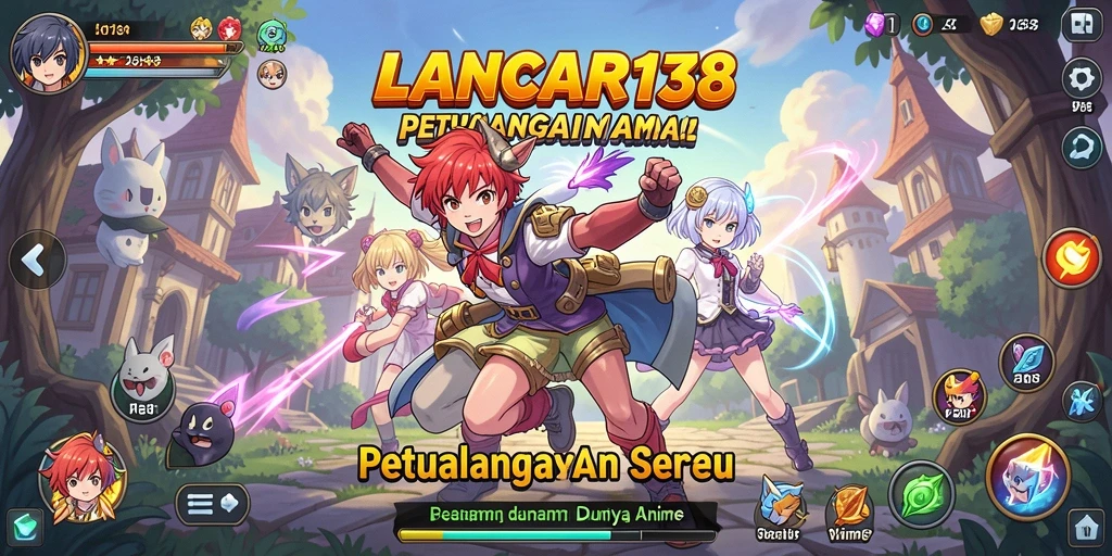 Tampilan gameplay LANCAR138 dengan karakter anime yang ikonik.