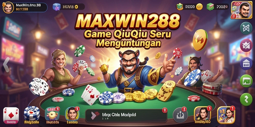 Tampilan gameplay seru MAXWIN288 dalam permainan QiuQiu.