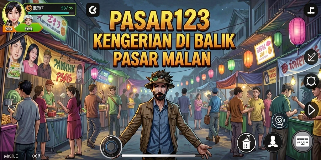 Screenshot gameplay PASAR123 dengan suasana menyeramkan.