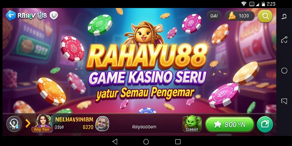 Tampilan menarik dari permainan kasino RAHAYU88 dengan berbagai pilihan permainan.