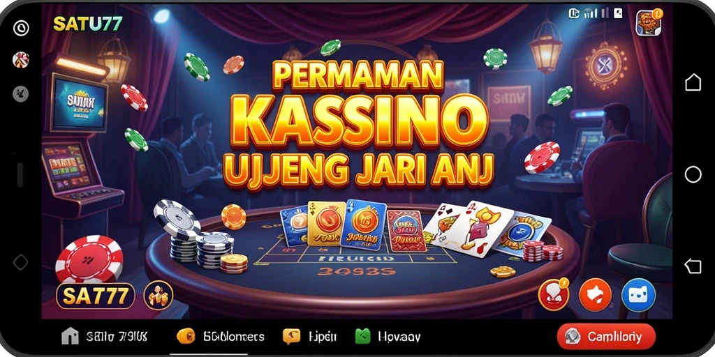 Screenshot SATU77 menampilkan gameplay kasino yang mendebarkan dan interaktif.