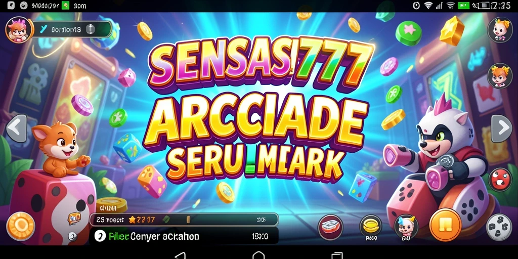 Screenshot gameplay SENSASI777 yang menunjukkan aksi seru di dunia Arcade.