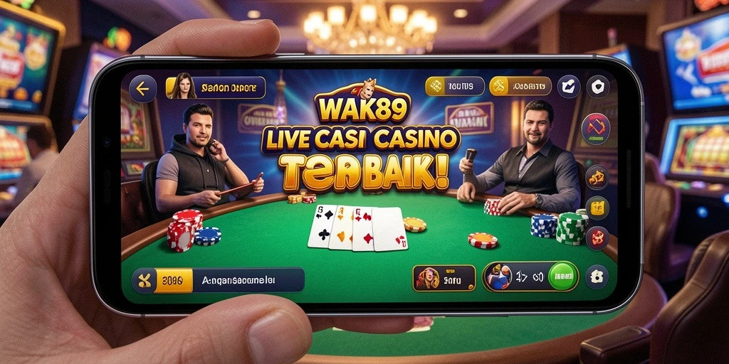 Tampilan menarik dari gameplay Live Casino WAK89.