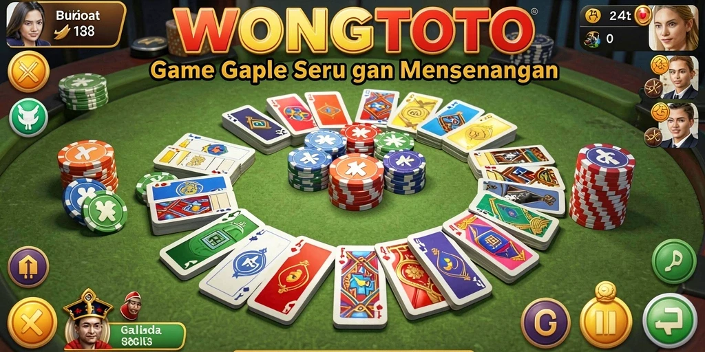 Screenshot gameplay WONGTOTO yang menampilkan serunya bermain Gaple.