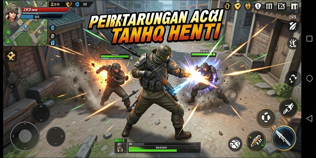 Tampilan aksi seru dalam ZK9 dengan pertarungan yang mendebarkan.
